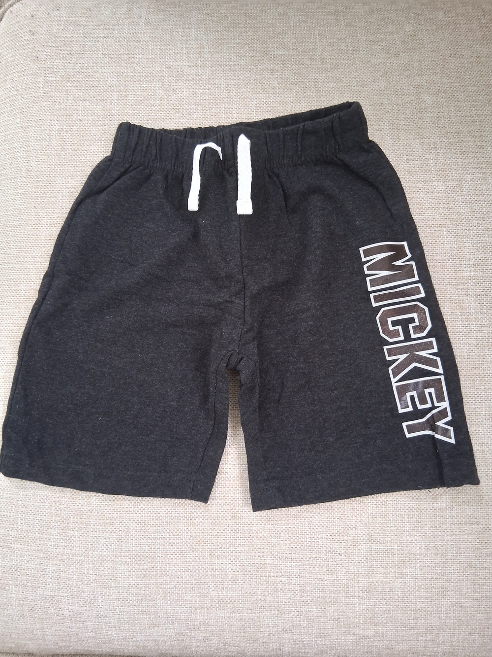 Disney Junior Dark Gray Mickey Logo Kids Shorts Size 4T